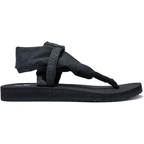 Ranberone Women's Yoga Mat Flip Flops Slingback Flat Summer Beach Sandals Black Size 9 #TOP7