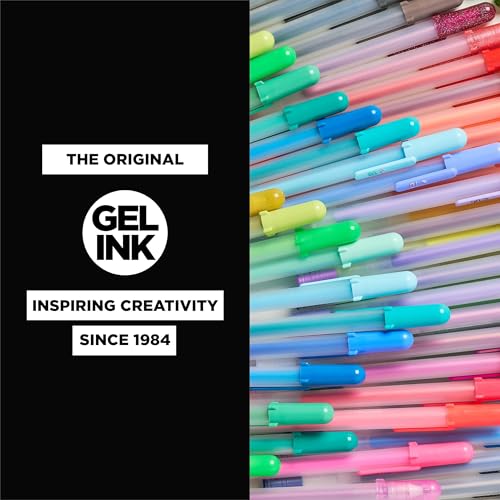 SAKURA Gelly Roll Gel Pens - Fine, Medium & Bold Tip Ink Pens for Journaling, Art, or Drawing - Classic White Ink - 05/08/10 Assorted Tip Sizes - 6 Pack