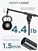 InnoGear Adjustable Desk Microphone Stand, Weighted Base with Soft Grip Twist Clutch, Boom Arm, 3/8/'' and 5/8/'' Threaded Mounts for Blue Yeti and Blue Snowball, Kick Drums, Guitar Amps, Black