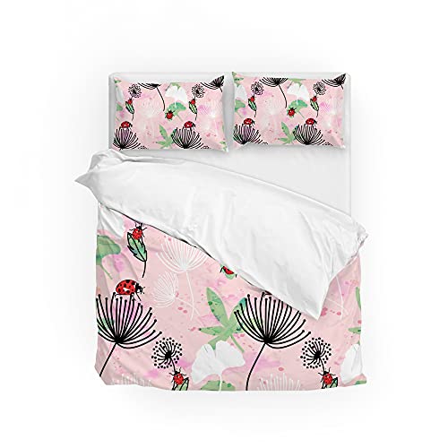 Linge de lit de qualité supérieure avec housse de couette fleurie