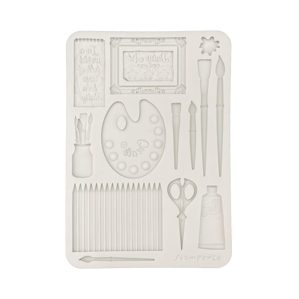Stamperia - Silicon Mould A5 for Scrapbooks, Bullet Journals and More, Non-​Stick Surface, Suitable for Air-​Dry Clay, Resin and More, Perfect for Crafts and Gifting (Daisy Art, Creative Art)