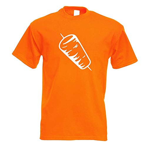 Kiwistar Giratorio Döner Camiseta en 15 para hombre, diseño con frases impresas, diseño con texto en alemán 'Ober' de algodón, talla S, M, L, XL, XXL, naranja, M