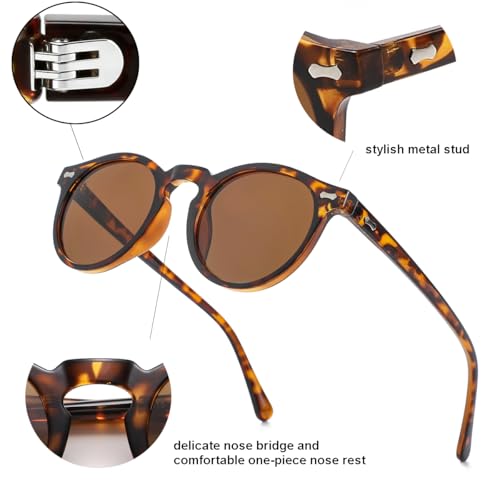 Image of Gleyemor Kids Polarized Cute Round Sunglasses for Kids Girls Boys Age 3-8