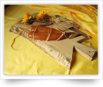 Bottarga di muggine-Bottarga di muggine prodotta a Cabras dagli artigiani di Giovanni Spanu. Sardegna. Baffa da 120 gr