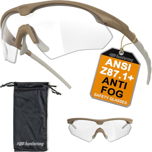 Image of HTS HUNTERSKY S53 Anti Fog Tactical Shooting Range Safety Glasses ANSI Z87.1 Ballistic Eye Protection Hunting Airsoft Riding