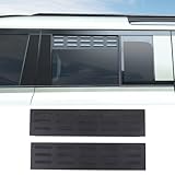 Car Rear Side Window Louvers Air Vent Cover Compatible with Land Rover Defender 110 130 2020-2025 Rear Side Window Louvers Sun Shade Cover Wind Vent Air Deflector Decorator with Mesh Net Accessories