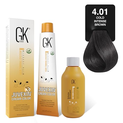 GK HAIR Global Keratin Cold Naturals 4.01 Cold Intense Brown box — the keratin-aligned beginner pick in this shortlist