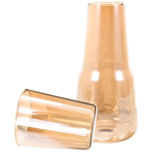 Beaupretty Jarra de Cristal Multifunción 800ml con Tapa y Taza, Resistente al Calor y Diseño Elegante para Agua Fría y Jugos en Fiestas o Uso Diario