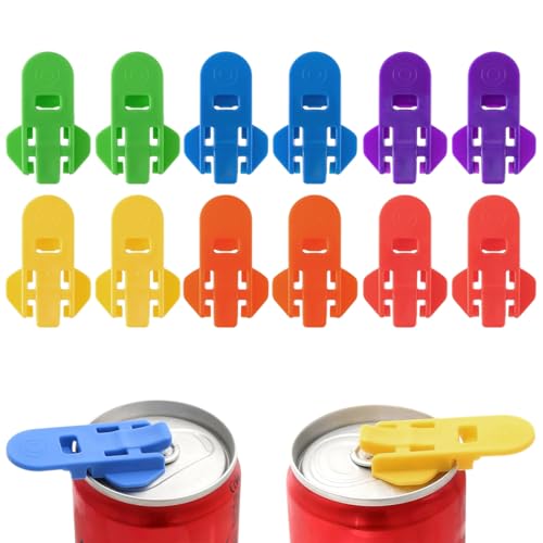 12 Stück Getränkedosenöffner Dosenöffner aus Kunststoff für Cola Bier Getränke Limonade Einfacher Dosenöffner