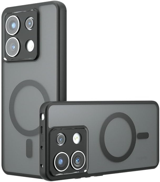 Compatible with Motorola ThinkPhone 25 Case Cover,Compatible with MagSafe,Compatible with Motorola Edge 50 Neo/Moto S50 5G Built-in Magnetic Anti-Shock Cell Phone Case Black Black Compatible with Motorola ThinkPhone 25