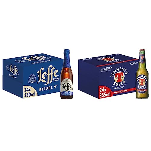 LeffeLeffe Rituel 9°, Birra Bottiglia - Pacco da 24x33cl & Tennent's Super, Birra Bottiglia - Pacco da 24x35,5clTennent's Super