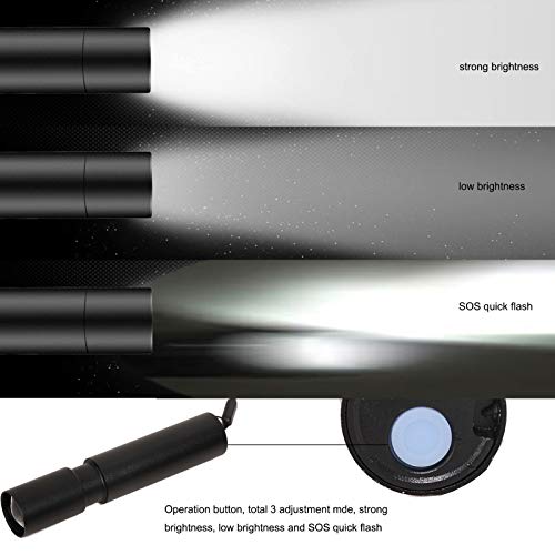 Hrithcoxi Rechargeable Mini Led Flashlights, 6Pcs High Brightness Flashlights With Lithium Battery 3 Mode Portable Xpe 1200 Lumen Waterproof Zoom Torch With Usb Cable For Camping, Hiking, Riding, Etc #TOP4