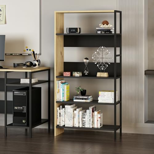 Hanah Home Bookshelf, Quercia Antracite, Taglia Unica