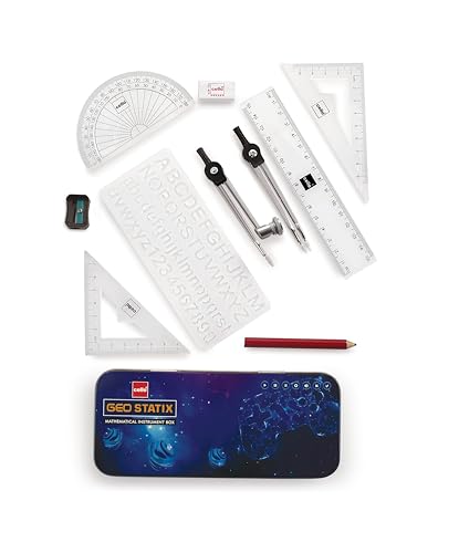 Image of Cello Geometry Box | Mathematical Drawing Instrument Box | Compass Box for kids | 10 Pieces Geometry Set