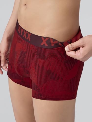 Image of XYXX Men's Cotton Modal Geometric Print Trunks | Antimicrobial, No-Marks Waistband Underwear for Men Combo (Pack of 2)