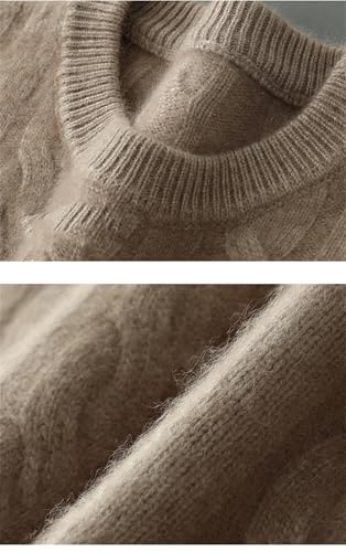 Men's Spring Winter Thick Sweater Wool Knit Round Neck Base Layer Pullover Soft Warm Top4