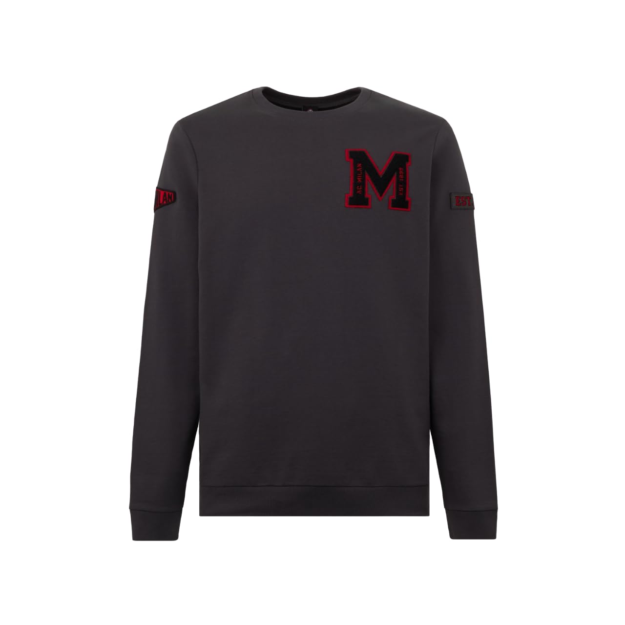 AC Milan M College Collection Men's Crew Neck Sweatshirt Grey