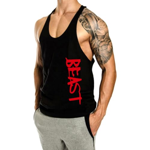 Men's Tank Tops Sleeveless Shirts Y-Back Gym Workout Stringer Tank Tops Bodybuilding Fitness T-Shirts2
