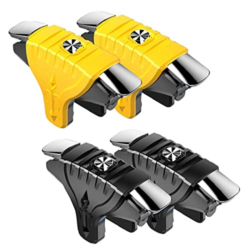 Bouton Gamepad F01 PUBG Jeu 4 doigts Linkage Manette de jeu poignée de paix Bouton Elite Controller pour Android Ios 1 paire jaune utilisé dans la vie quotidienne intérieure et extérieure Cover