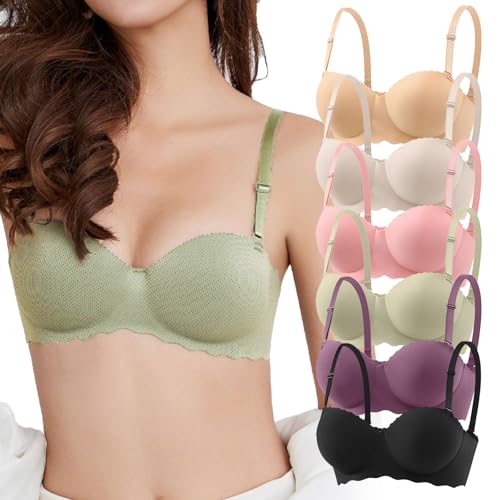 La mejor selección de Sujetadores para Mujer de esta semana. 45 OYANIA 6PCS Brasier Mujer,Tirantes Ajustables Brasier Sin Varillas Mujer,Brasier Push up Mujer,Sujetadores para Mujer Esculpir,con Cuello en V,Suave,Cobertura Completa,Brasier para...