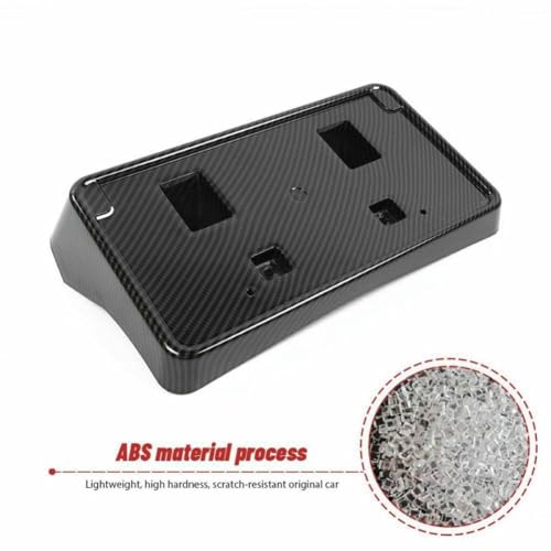 Soporte de matrícula delantero para Challenger 2010-2020 accesorio parachoques ABS carbono 2