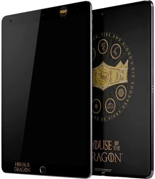 Skinit Decal Tablet skin compatible with iPad Air 10.9in (4th Gen, 2020) - Officially Licensed HBO House of The Dragon Crown and Sigils Design