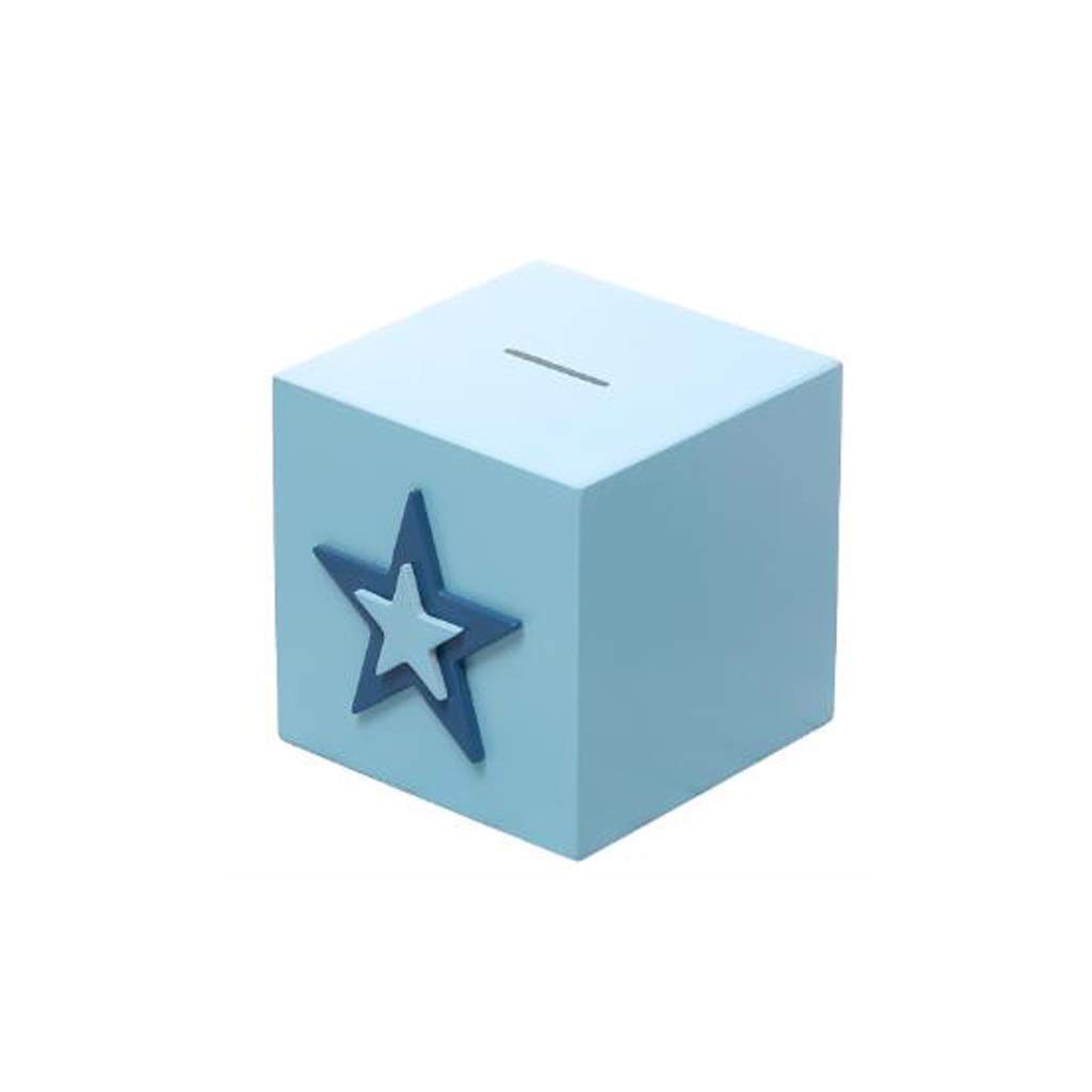 Money Bank Coin Shatterproof Wood Adult Creative Currency Unique Gift Stores Cash And Coins Home Decoration(Blue)