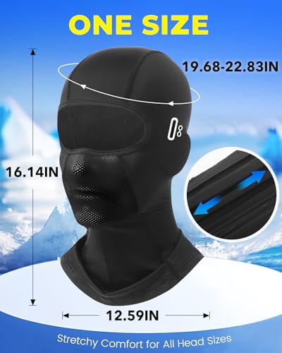 Balaclava Face Mask with Glasses Holes for Men Women Summer Cooling Shiesty Mask Sun UV Protection for Motorcycle Work Ski