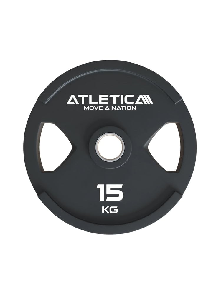ATLETICA Dual-Gripper Plates (para talerzy do hantli), wysoka ergonomia dzięki konstrukcji z dwoma uchwytami, 2,5 kg do 25 kg