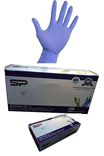 Safety Products SP Nitrile Gloves Medical Examination Powder Free 100 pieces Large Violet Blue (B077D8MSLX) Amazon Price History, Amazon Price Tracker