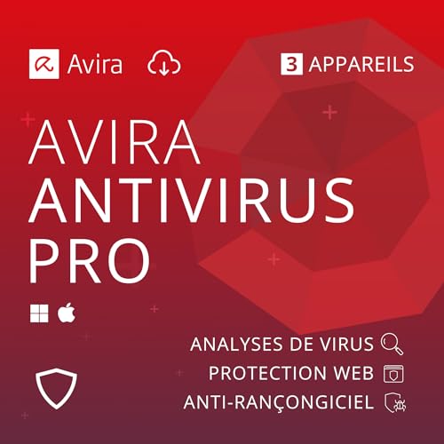 Avira Antivirus Pro 2026 | Antivirus et sécurité | 3 appareil | 12 Mois | Code d'activation - envoi par email