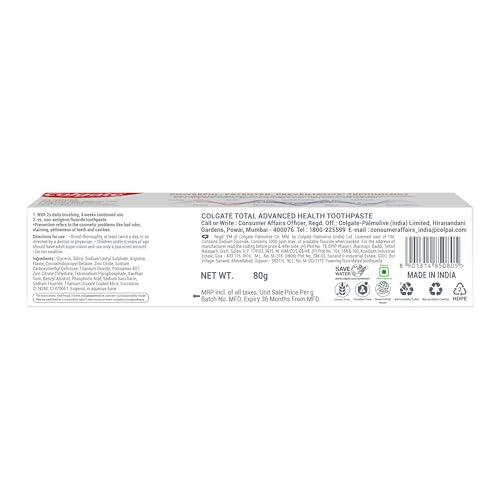 Colgate Total Advanced Health Antibacterial Toothpaste 80gm, Toothpaste - image 9