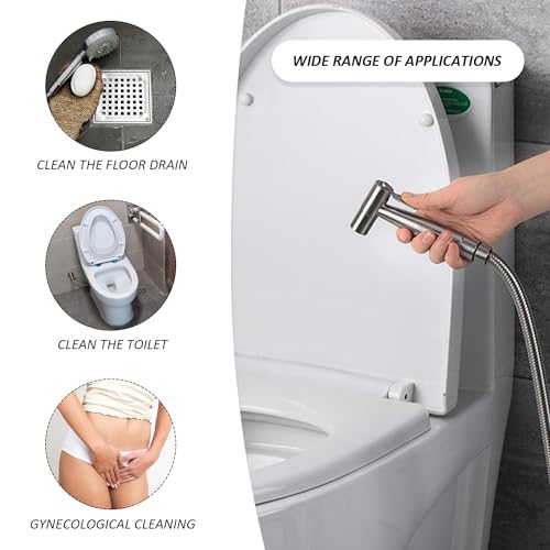 1 Stück Handbrause, Wc-Duschkopf Aus Edelstahl, Bidet-Sprühset Aus Edelstahl, Hand-Bidet-Sprühgerät Für Toilette, Handbrause (Silber) – Bild 6