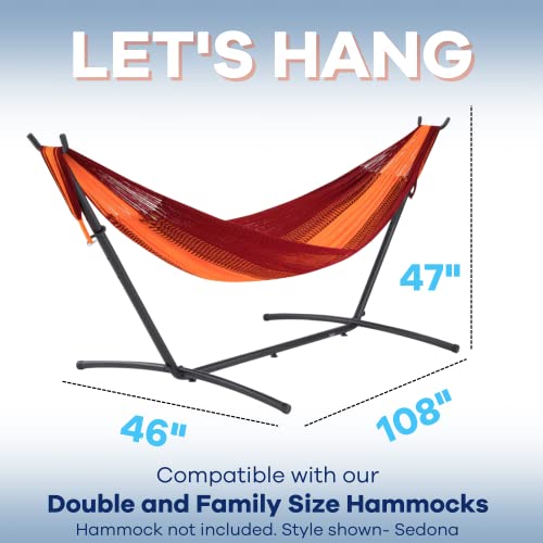 Yellow Leaf Hammocks - 550 Lb. Capacity Portable Hammock Stand, 9 Feet Long - Compatible With Our Double And Family Size Hammocks - Color: Charcoal #TOP1