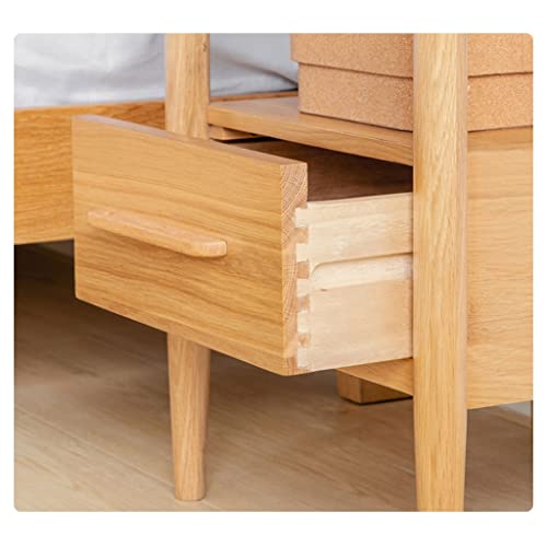 Minimalist Wooden Bedside Tables - Oak Storage Cabinet for Living Room & Bedroom - Stylish Coffee Table with Ample Storage Space - Modern Home Furniture - Image 5