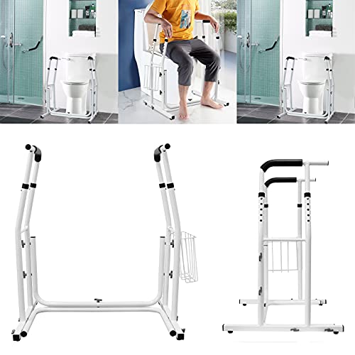 YRHome WC Aufstehhilfe Toilettengestell WC Stützhilfe Höhenverstellbar...