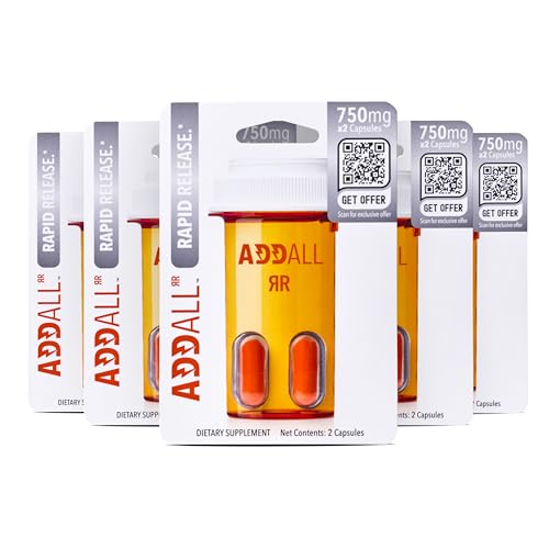 Addall Rapid Release Supplement (5 Pack) #1 Effective Alternative Brain Supplement Substitute Pills...