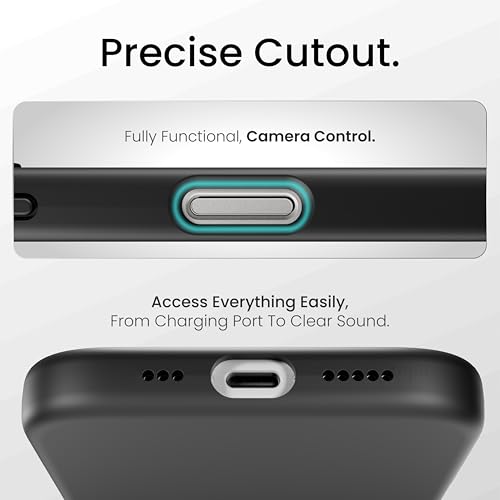 Image of CASEGEAR Silicone Snap Fit Back Cover Case Compatible with iPhone 17 | 8 Feet Drop Protection | Compatible with MagSafe | 360 Protection | Shockproof & Scratch Resistant | Midnight Black