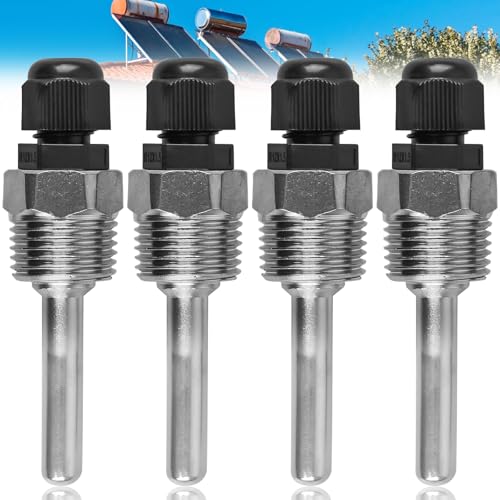 Produktbild von 2x Tauchhülse G1/2" – 8x300 Mm Edelstahl 304 Mit Feststellschraube, Für Temperatursensoren Bis 6 Mm