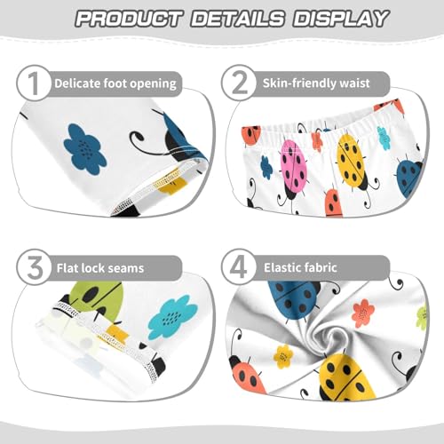 Bolaz Toddler Girls Leggings Printed Yoga Pants Leggings Colorful Ladybug for Kids3