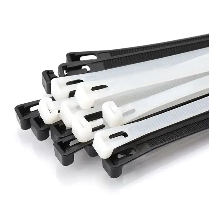 DuravelDuravel 35 CM Cable Ties White (100 Pack), Wire Ties With 18Kg Tensile Strength, Self-Locking Heavy Duty Nylon Plastic Zip Ties Wraps For Office, HouSehold And Outdoor (Black)