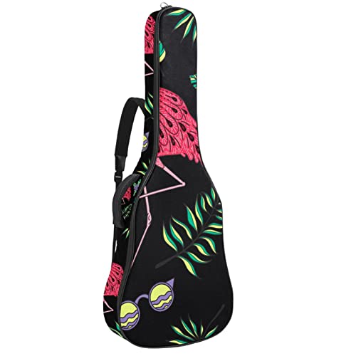 Sac à dos pour guitare acoustique imperméable à motif dinosaure et tête de mort de 42.9 pouces