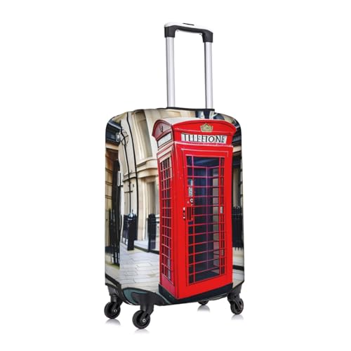 Telephone Booth Tsa Approved Luggage Cover For 18-32 Inch Suitcases Scratch-Resistant Stretch Luggage Cover3