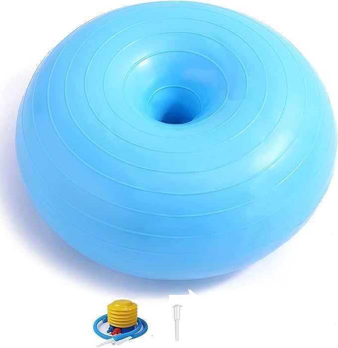 Fitness Exercise 50 cm Donut Yoga Ball Workout Core Training Stability Ball for Yoga Pilates Balance Training with Inflatable Pump-picture-28