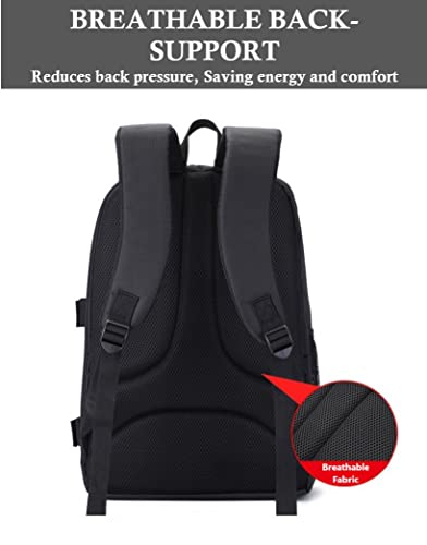 Image of Camera Backpack Waterproof Camera Bag | Large Capacity Camera Case with 15 Inch Laptop Compartment & Rain Cover | for Photographer carrying DSLR SLR Cameras Lens Tripods