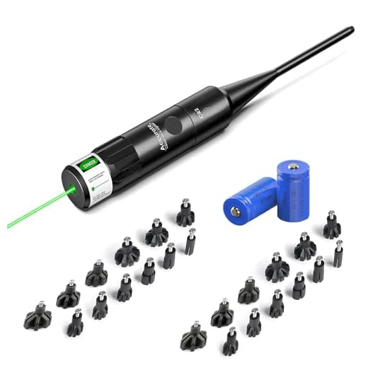 ADAFAZ Green Bore Sight Kit Boresighters Automatically Adjust Focus for .177 to .50 Caliber Pistols Rifles (3rd Version)