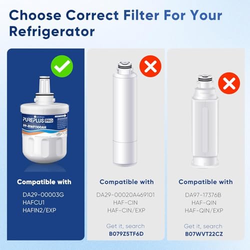 Image of PUREPLUS DA29-00003G NSF 53&42 Certified Water Filter Replacement for Samsung DA29-00003B Aqua-Pure Plus DA29-00003A,DA20-00003G,HAFCU1,DA29-00003F,RFG297AARS,RFG237AARS,RSG257AARS Refrigerator, 3Pack