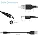 LIANSUM USB to DC 5V Power Cord, Universal DC 5.5x2.1mm Plug Jack Charging Cable with 10 Connector Tips(5.5x2.5, 4.8x1.7, 4.0x1.7, 4.0x1.35, 3.5x1.35, 3.0x1.1, 2.5x0.7, Micro USB, Type-C, Mini USB)5FT