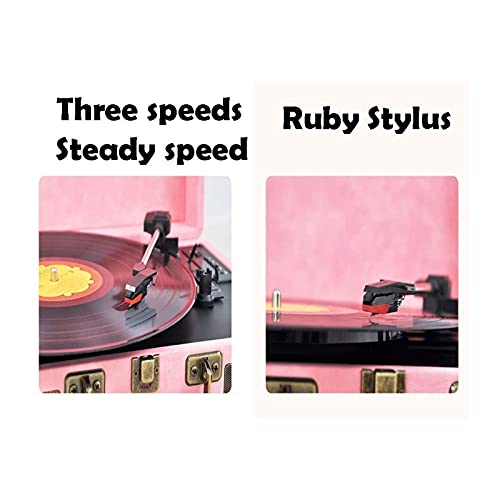 Bluetooth Record Player Belt-Driven 3-Speed Turntable Record Players Built-in Stereo Speakers with Headphone Jack/Aux Input/RCA Line Out - Les Beatles, Paul McCartney, John Lennon, RIngo Starr, George Harrison Bluetooth Record Player Belt-Driven 3-Speed Turntable Record Players Built-in Stereo Speakers with Headphone Jack/Aux Input/RCA Line Out – Image 6