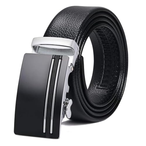 Flintronic Men's Leather Belt with Automatic Buckle
